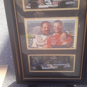 Dale Earnhardt photo w 2002 die cast cars on of a kind